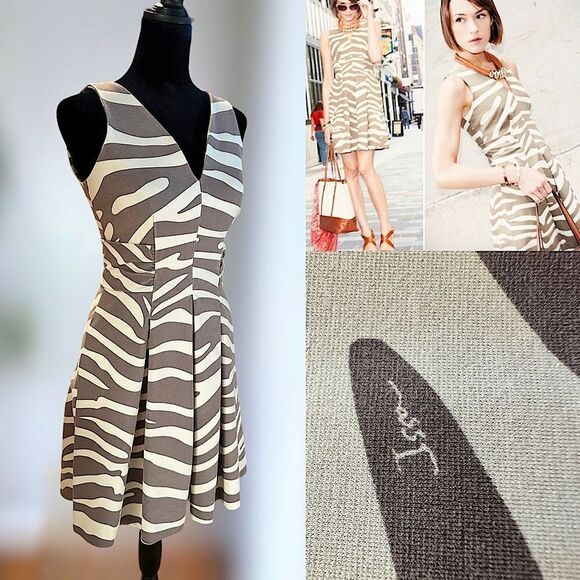 ISSA LONDON for Banana Republic Zebra Dress Size 0P - Picture 1 of 16